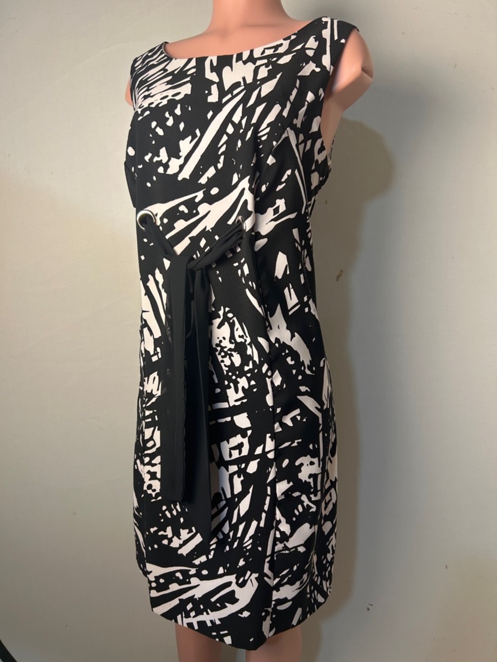 AA Studio AA Black White Sleeveless Sheath Dress Size 18W